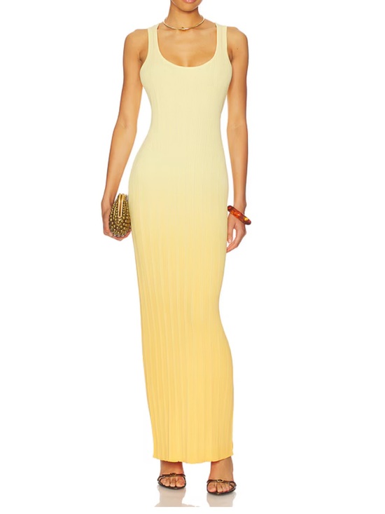 Sndys Dresses & Skirts - SNDYS Odessa Knit Maxi Dress in Mango Ombre NWT